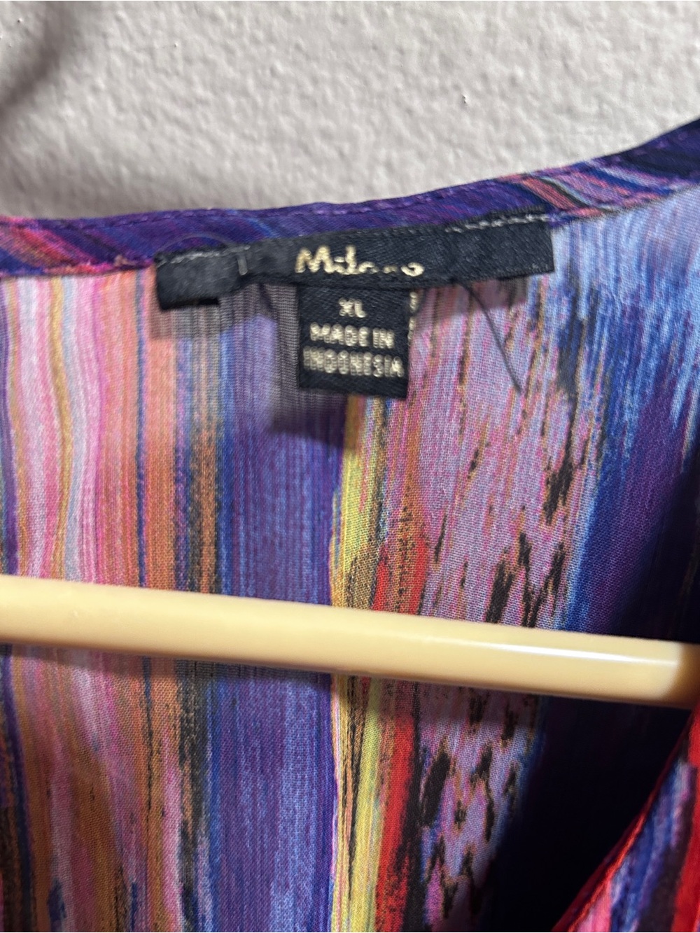Milano Multicolor Striped Purple Pink Blouse